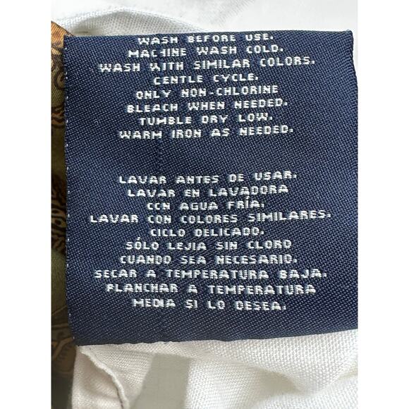 Ralph Lauren  Chaps  Beekman Place Queen Bedskirt Green & Brown Paisley - Picture 6 of 9